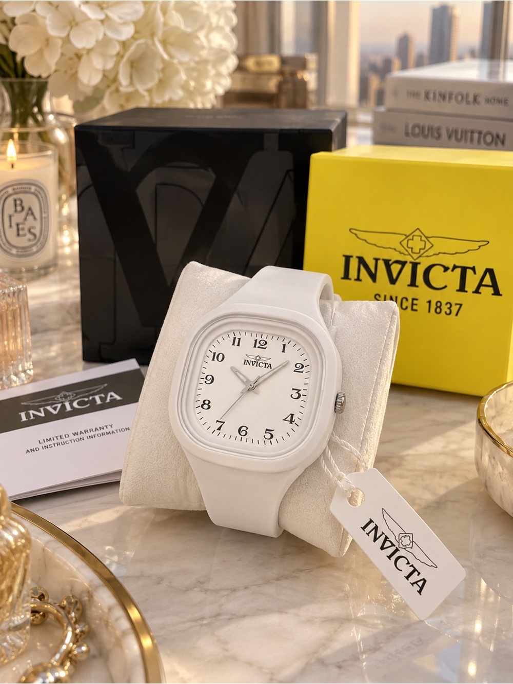 Invicta Celestial Velvion 70386 Unisex 45.3mm White Watch + Box NWT